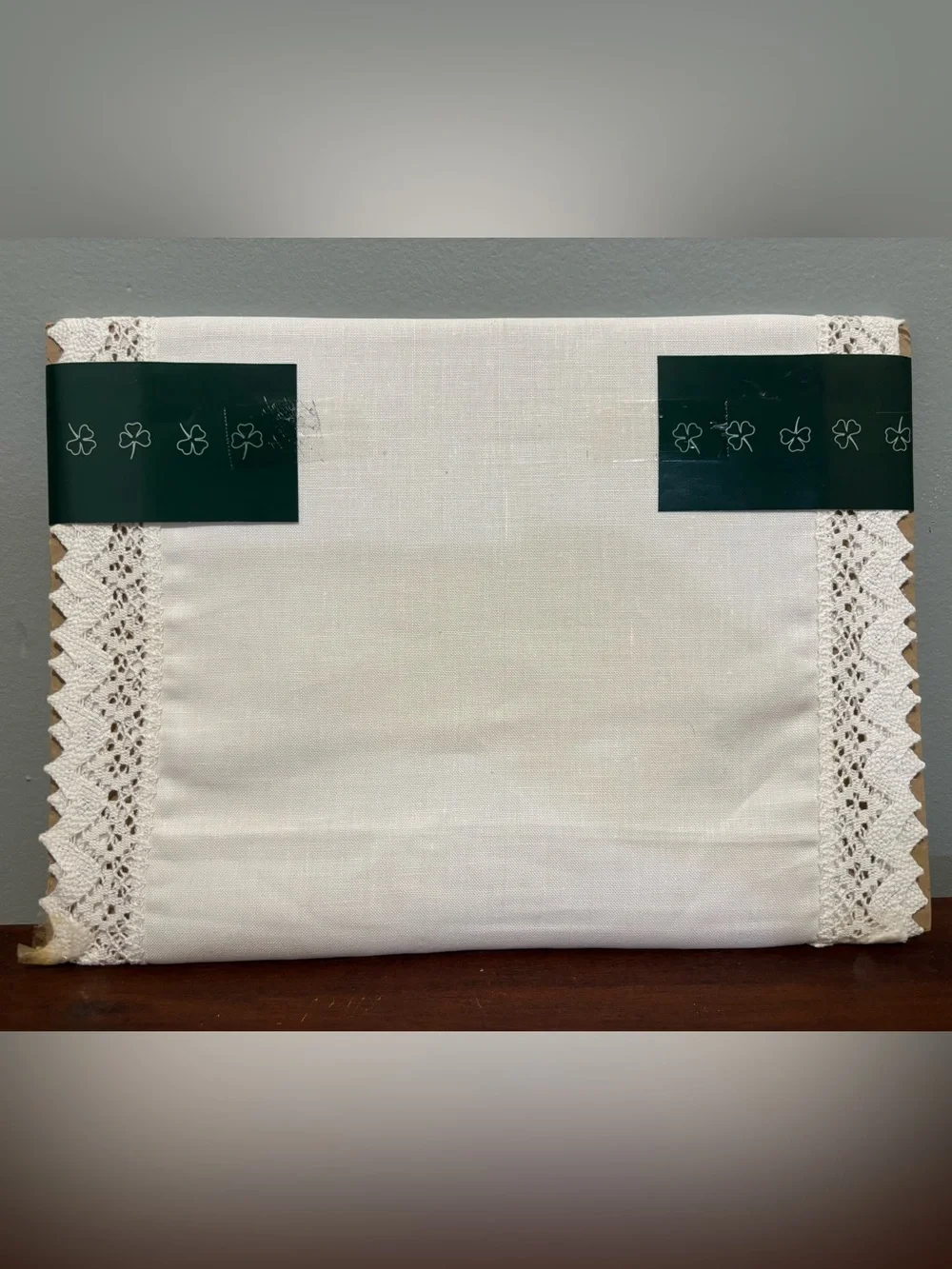 Vintage Pure Irish Linen 45” Table Runner - Never Used